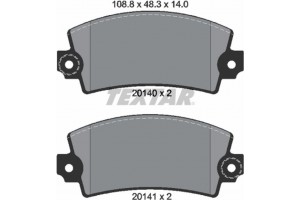 Textar Σετ τακάκια, Δισκόφρενα - 2014003