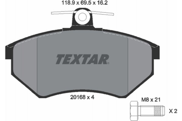 Textar Σετ τακάκια, Δισκόφρενα - 2016801