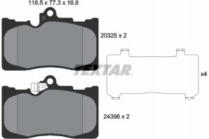 Textar Σετ τακάκια, Δισκόφρενα - 2032501