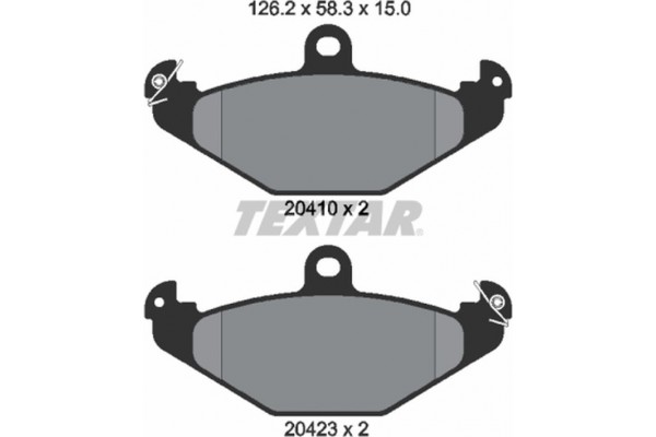 Textar Σετ τακάκια, Δισκόφρενα - 2041001