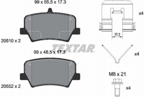 Textar Σετ τακάκια, Δισκόφρενα - 2051001