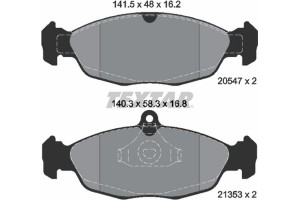 Textar Σετ τακάκια, Δισκόφρενα - 2054701