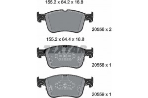 Textar Σετ τακάκια, Δισκόφρενα - 2055601