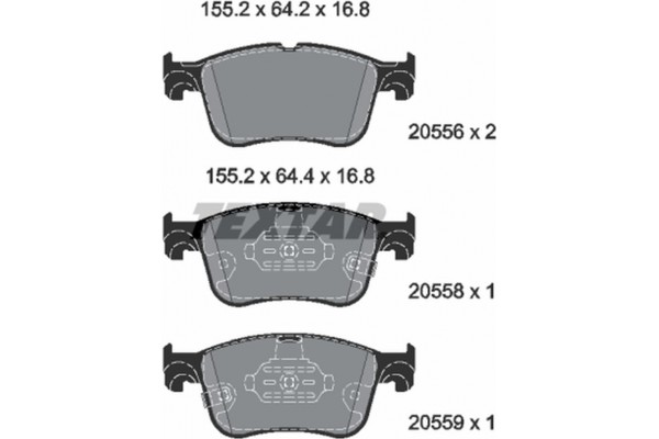 Textar Σετ τακάκια, Δισκόφρενα - 2055601 Textar Σετ τακάκια, Δισκόφρενα - 2055601