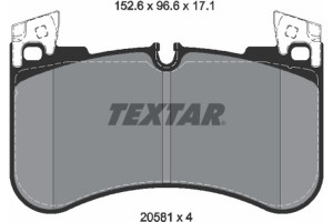 Textar Σετ τακάκια, Δισκόφρενα - 2058101