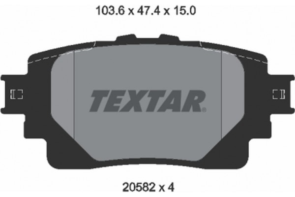 Textar Σετ τακάκια, Δισκόφρενα - 2058201