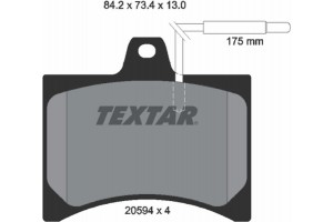 Textar Σετ τακάκια, Δισκόφρενα - 2059403