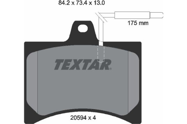 Textar Σετ τακάκια, Δισκόφρενα - 2059403