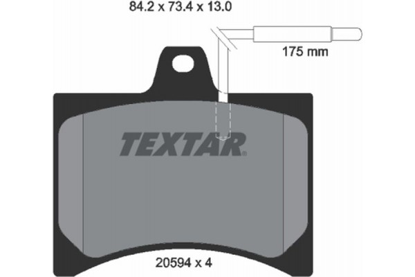 Textar Σετ τακάκια, Δισκόφρενα - 2059403
