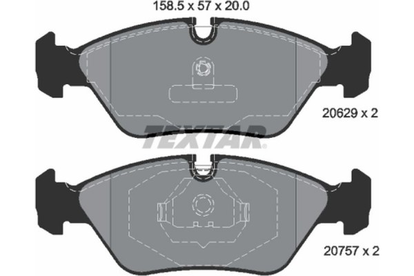 Textar Σετ τακάκια, Δισκόφρενα - 2062902