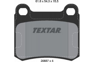 Textar Σετ τακάκια, Δισκόφρενα - 2068701