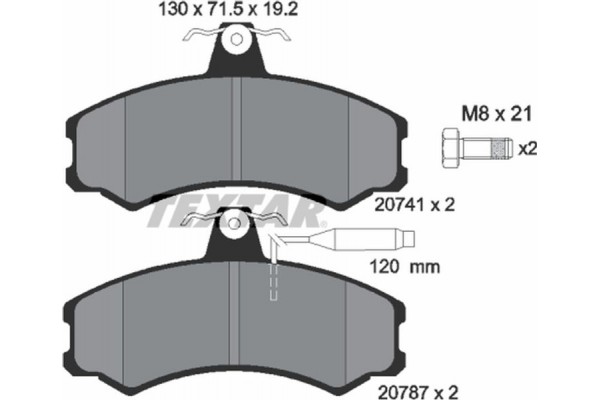 Textar Σετ τακάκια, Δισκόφρενα - 2074101