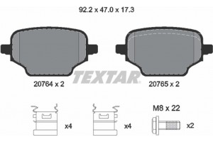 Textar Σετ τακάκια, Δισκόφρενα - 2076401