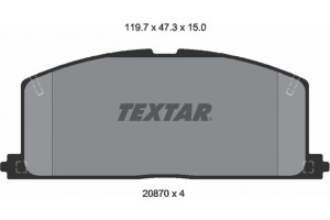 Textar Σετ τακάκια, Δισκόφρενα - 2087001