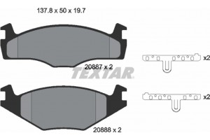Textar Σετ τακάκια, Δισκόφρενα - 2088710