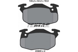 Textar Σετ τακάκια, Δισκόφρενα - 2090602