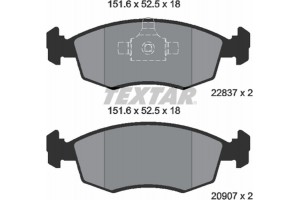 Textar Σετ τακάκια, Δισκόφρενα - 2090704