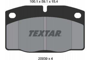 Textar Σετ τακάκια, Δισκόφρενα - 2093903