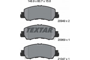 Textar Σετ τακάκια, Δισκόφρενα - 2094901