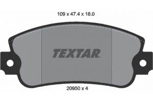 Textar Σετ τακάκια, Δισκόφρενα - 2095005