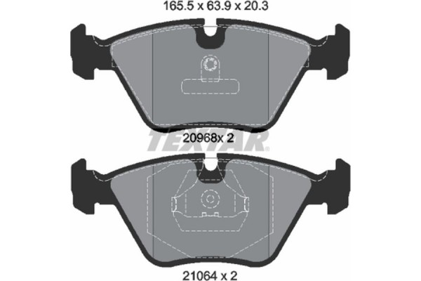 Textar Σετ τακάκια, Δισκόφρενα - 2096801