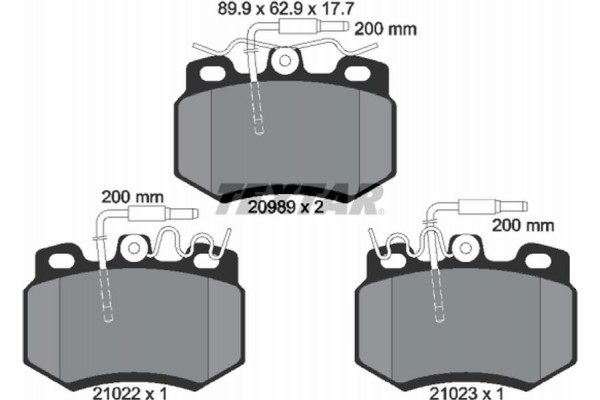 Textar Σετ τακάκια, Δισκόφρενα - 2098901