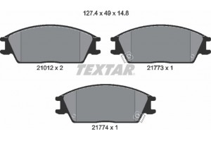 Textar Σετ τακάκια, Δισκόφρενα - 2101202