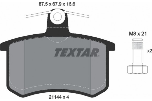 Textar Σετ τακάκια, Δισκόφρενα - 2114401
