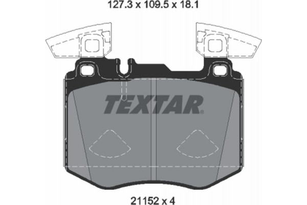 Textar Σετ τακάκια, Δισκόφρενα - 2115201