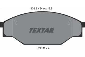 Textar Σετ τακάκια, Δισκόφρενα - 2115801
