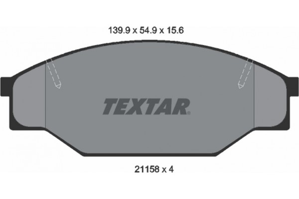 Textar Σετ τακάκια, Δισκόφρενα - 2115801