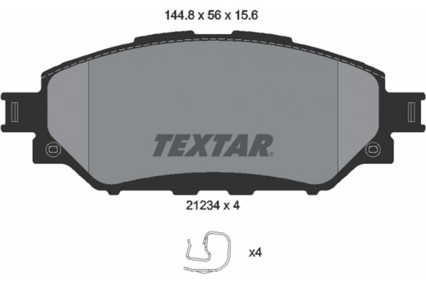 Textar Σετ τακάκια, Δισκόφρενα - 2123401