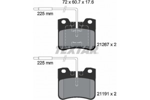 Textar Σετ τακάκια, Δισκόφρενα - 2126702