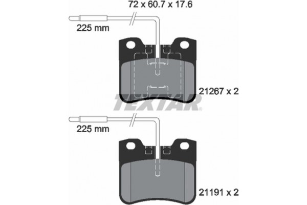 Textar Σετ τακάκια, Δισκόφρενα - 2126702