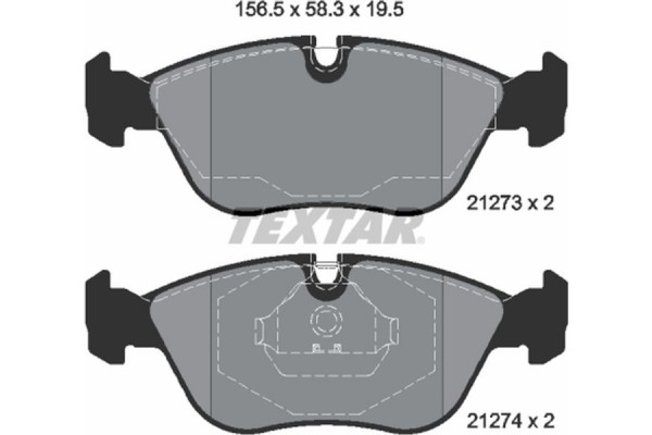 Textar Σετ τακάκια, Δισκόφρενα - 2127304