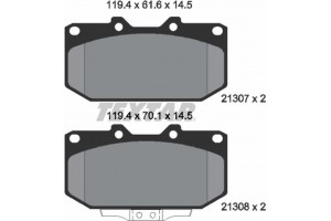 Textar Σετ τακάκια, Δισκόφρενα - 2130701