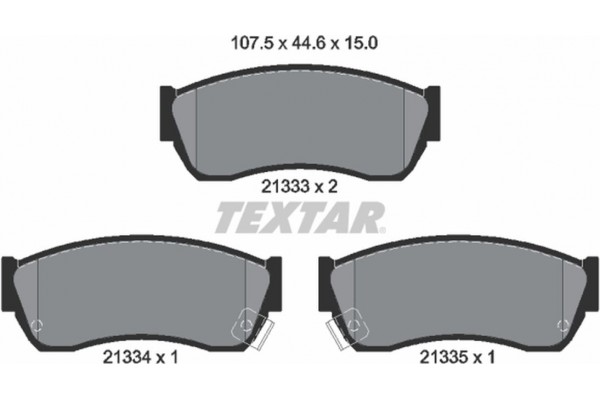 Textar Σετ τακάκια, Δισκόφρενα - 2133301