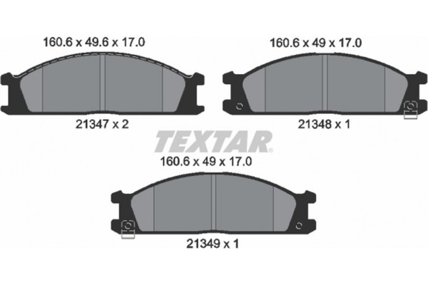 Textar Σετ τακάκια, Δισκόφρενα - 2134702
