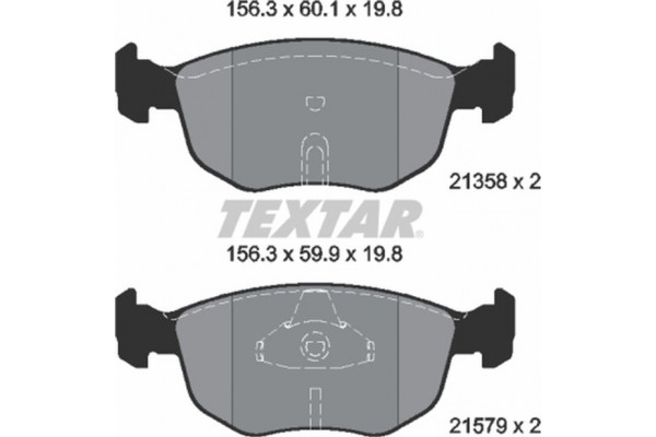 Textar Σετ τακάκια, Δισκόφρενα - 2135803