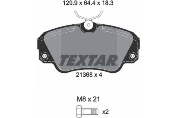 Textar Σετ τακάκια, Δισκόφρενα - 2136801 Textar Σετ τακάκια, Δισκόφρενα - 2136801