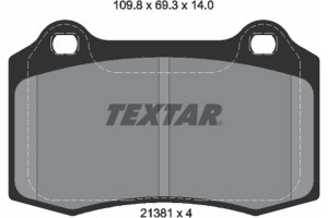 Textar Σετ τακάκια, Δισκόφρενα - 2138104