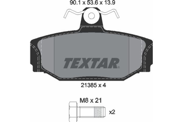 Textar Σετ τακάκια, Δισκόφρενα - 2138501