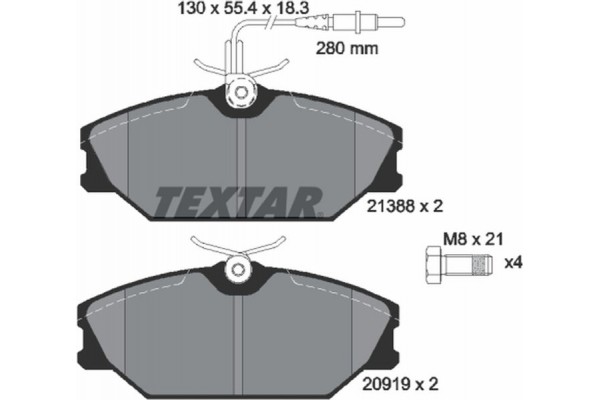 Textar Σετ τακάκια, Δισκόφρενα - 2138802 Textar Σετ τακάκια, Δισκόφρενα - 2138802