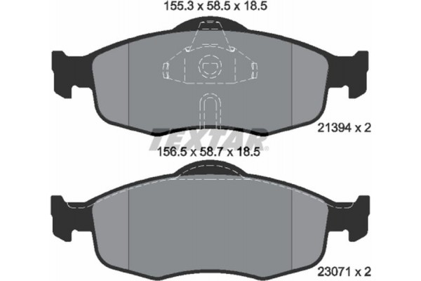 Textar Σετ τακάκια, Δισκόφρενα - 2139408 Textar Σετ τακάκια, Δισκόφρενα - 2139408