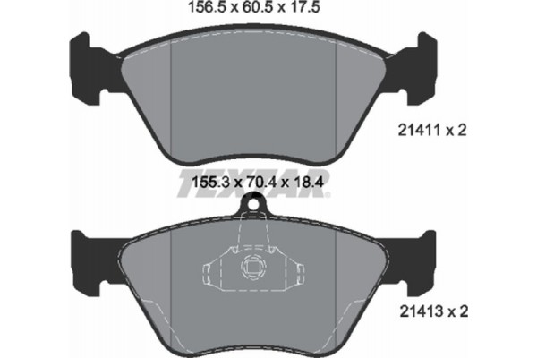 Textar Σετ τακάκια, Δισκόφρενα - 2141101