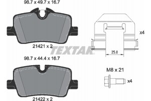 Textar Σετ τακάκια, Δισκόφρενα - 2142101