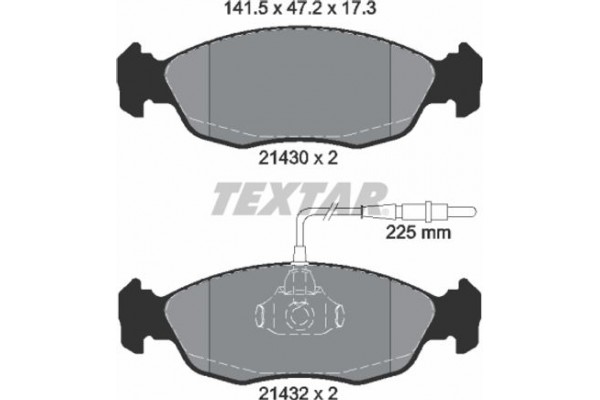 Textar Σετ τακάκια, Δισκόφρενα - 2143001