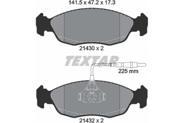 Textar Σετ τακάκια, Δισκόφρενα - 2143001