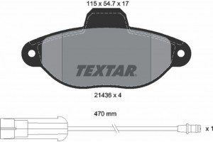 Textar Σετ τακάκια, Δισκόφρενα - 2143603