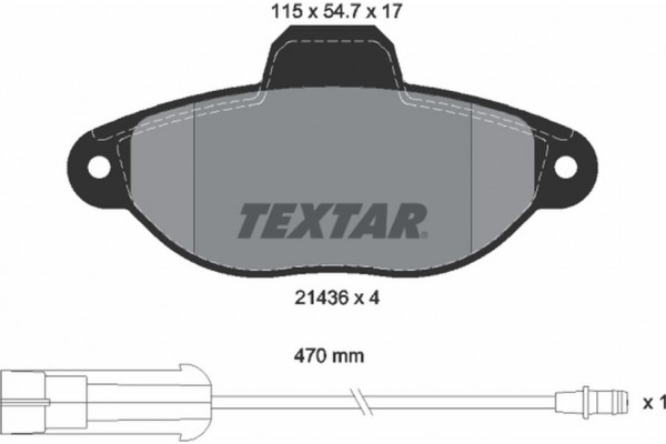 Textar Σετ τακάκια, Δισκόφρενα - 2143603 Textar Σετ τακάκια, Δισκόφρενα - 2143603